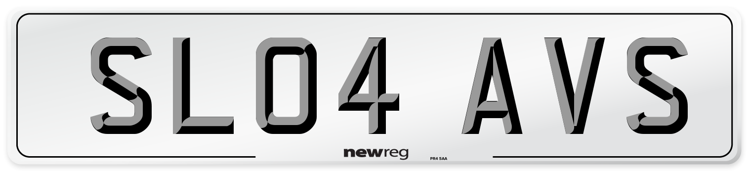 SL04 AVS Number Plate from New Reg